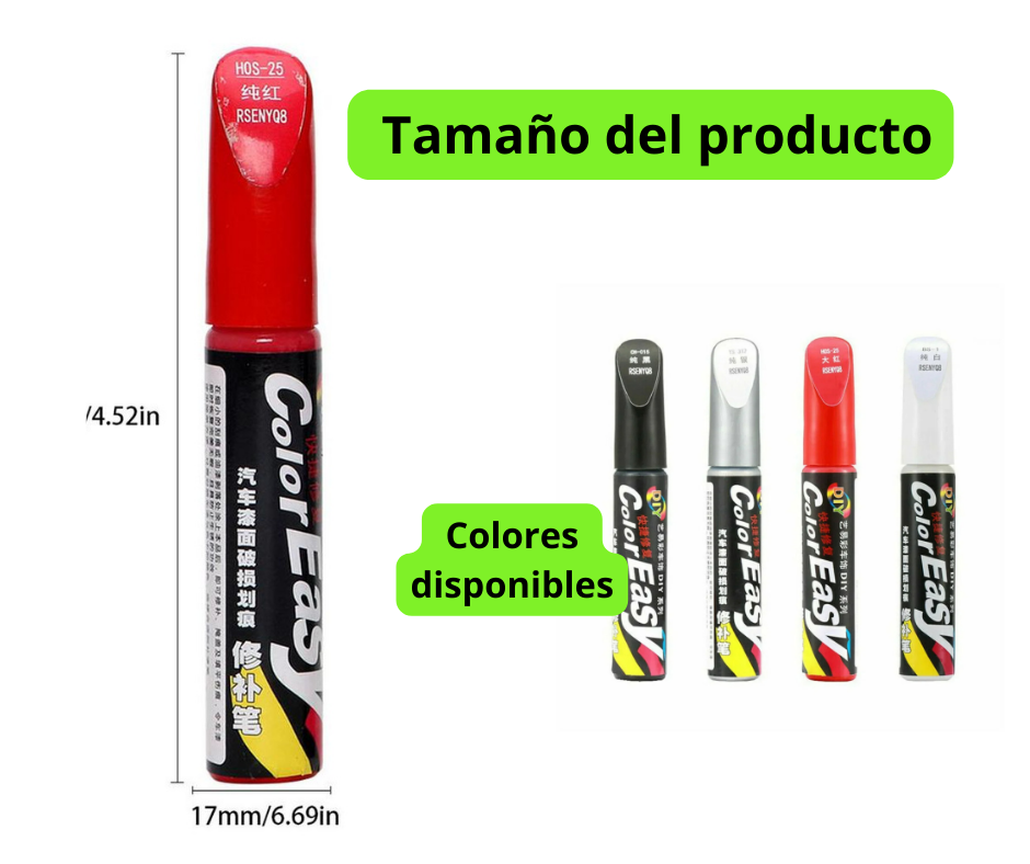 Esfero para cubrir rayones para carros y motos