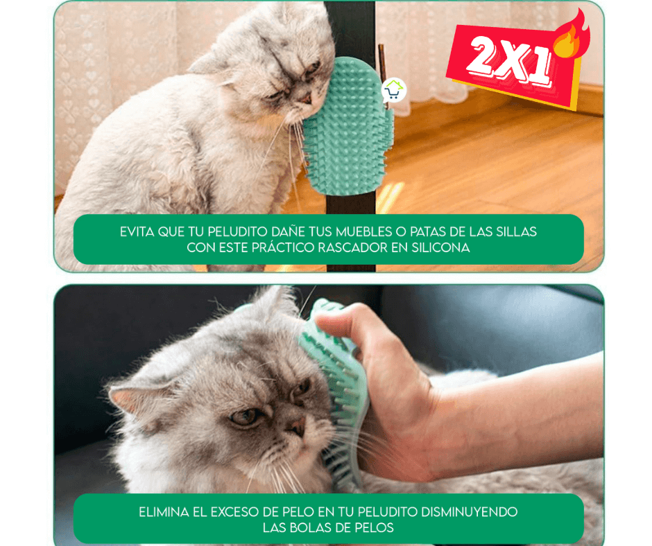FELINO RELAX ¡Rascador masajeador de silicona!
