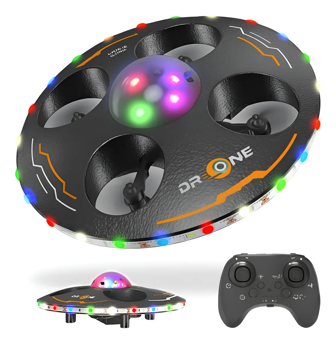 Drone S9 OVNI – Diversión Iluminada para Toda la Familia🎁control remoto-bateria recargable-luces led