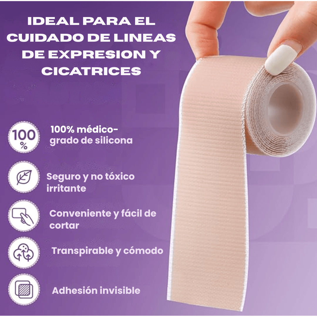 Cinta de silicona™ Multiproposito para la piel- ¡Uso cosmético en zonas con líneas visibles y cicatrices de la piel!