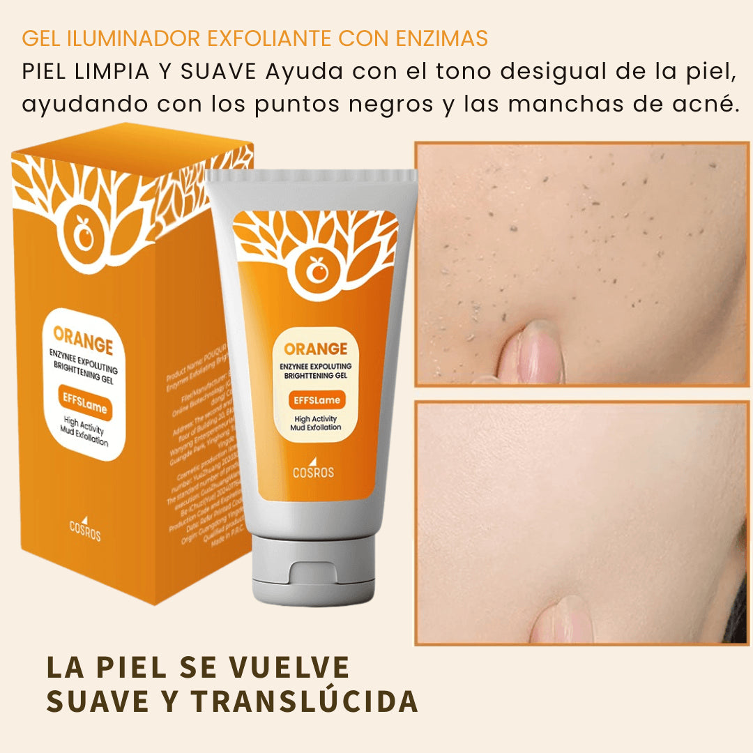 Gel Exfoliante e Iluminador con Enzimas de Naranja