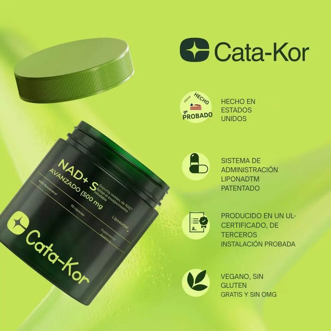 Cata-Kor NAD⁺™ Advanced: energía limpia, mente clara y piel fresca