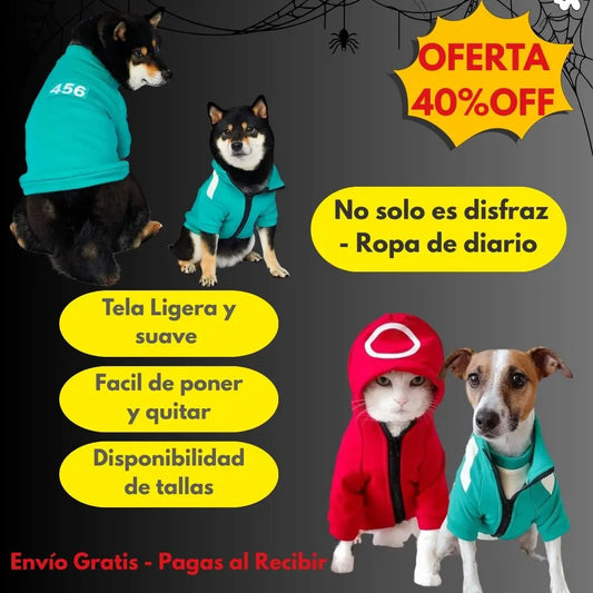 Disfraz Juego del Calamar para Mascotas – ¡Diversión y Estilo-🎁40%DCTO!