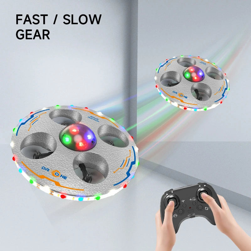 Drone S9 OVNI – Diversión Iluminada para Toda la Familia🎁control remoto-bateria recargable-luces led